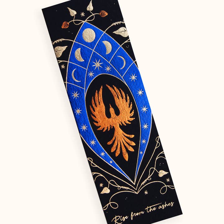 Celestial Phoenix Bookmark in Gold, Blue, Orange Foil and other Purchase Wholesale phoenixfoods. Free Returns & Net 60 Terms on Faire trending on Faire.