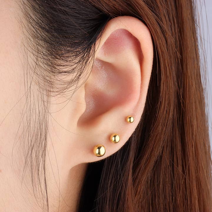 oumo jewelry - Wholesale Stud/Post Earrings - Basic Ball Stud6