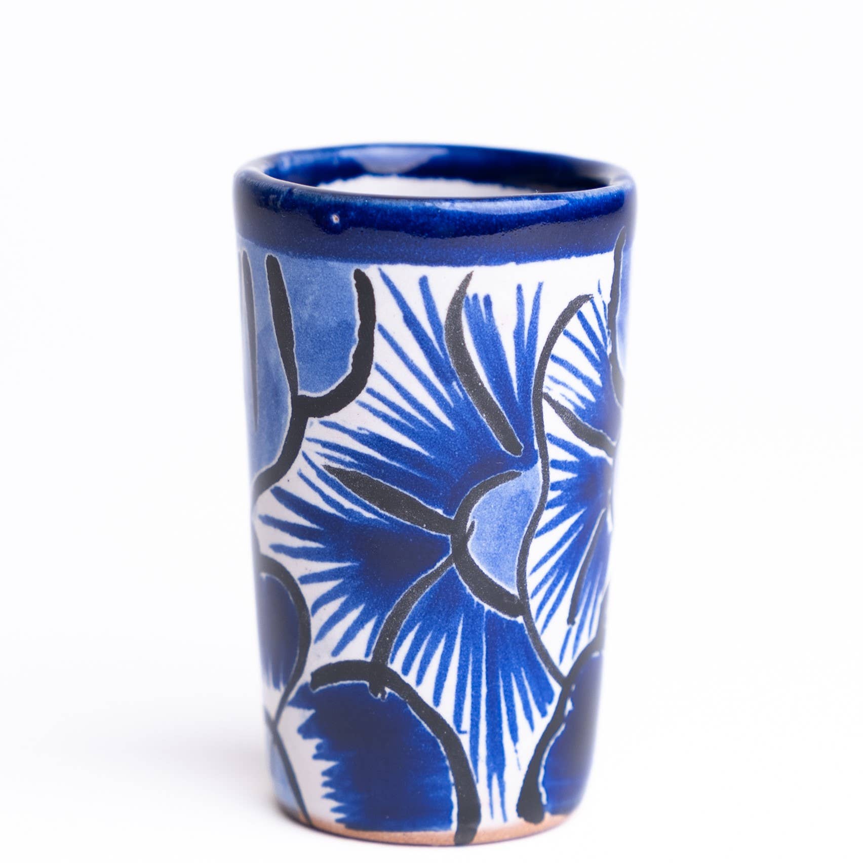 MEXTEQUIL - Wholesale Shot Glass - Talavera Shot Glass Set with Salt Dish & Tray - 2 Oz -Blue2