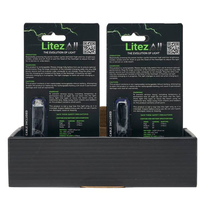 LitezAll - Wholesale Flashlight - LitezAll Rechargeable Mini Tactical Flashlight16