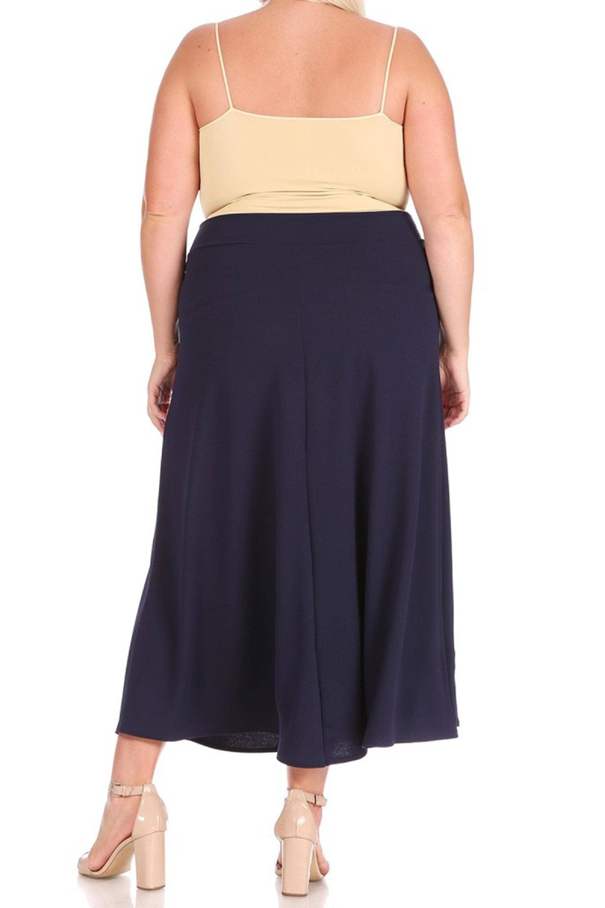 MOA COLLECTION - Wholesale Skirt - Women's - Women's Plus Size Flare A-line Long Skirt14