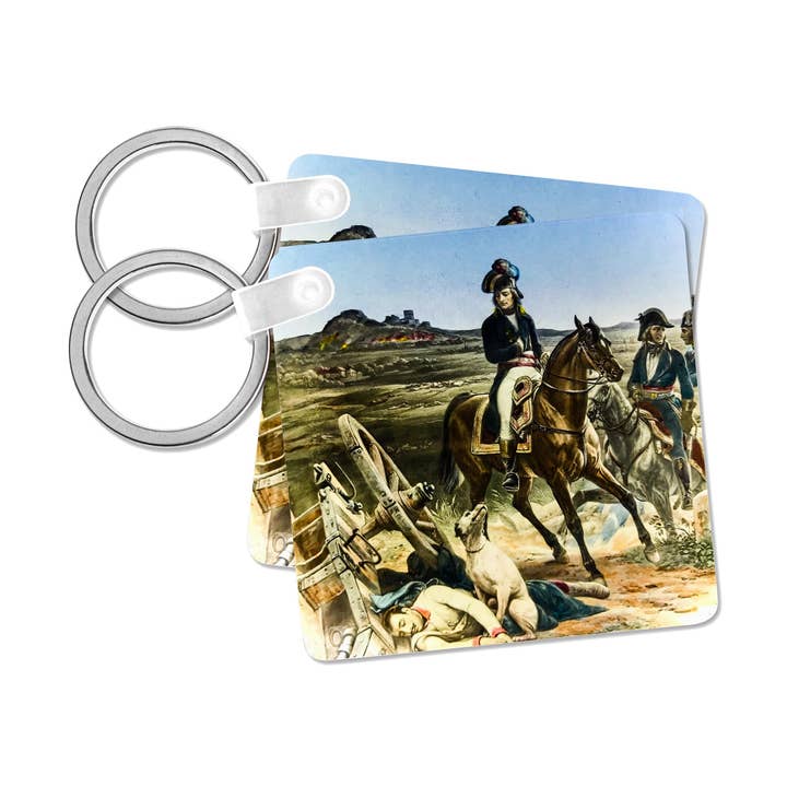 3dRose - Vente Porte-clés – unisexe - 3dRose, Napoléon à Bassano Scène de Bataille Vintage Colorée à la Main Années 1890, Porte-clés7