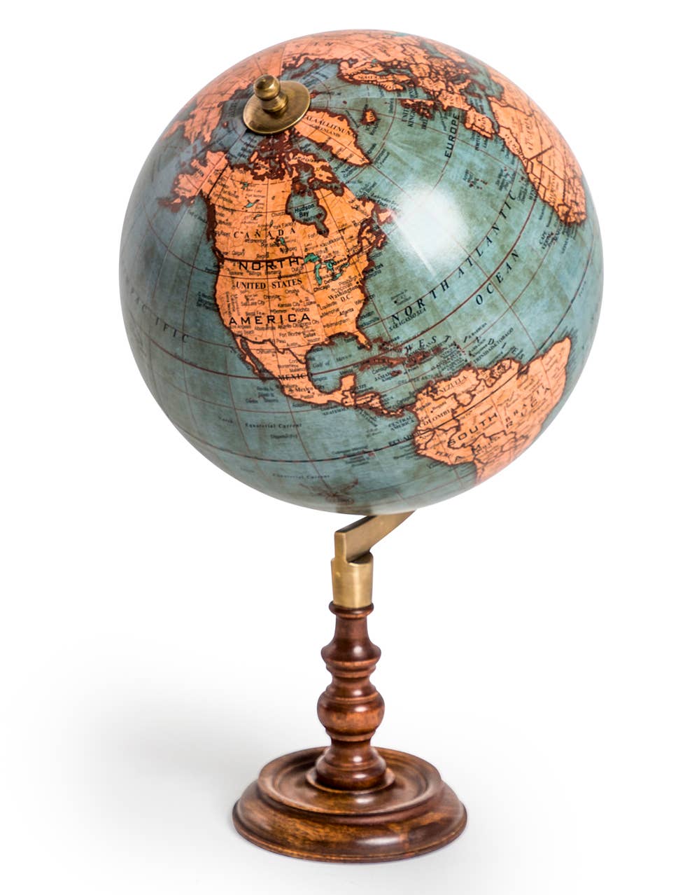 McGowan & Rutherford Ltd – wholesale Desk globe – Antique Globe on Wooden Stand0