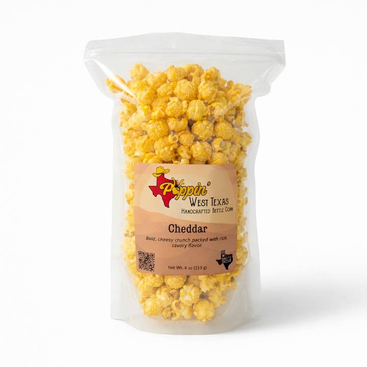 Cheddar Popcorn - 9 cups for wholesale by Poppin' West Texas