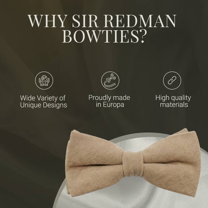Sir Redman - Wholesale Bow Tie - Men's - Sir Redman Bow Tie - Sand color2