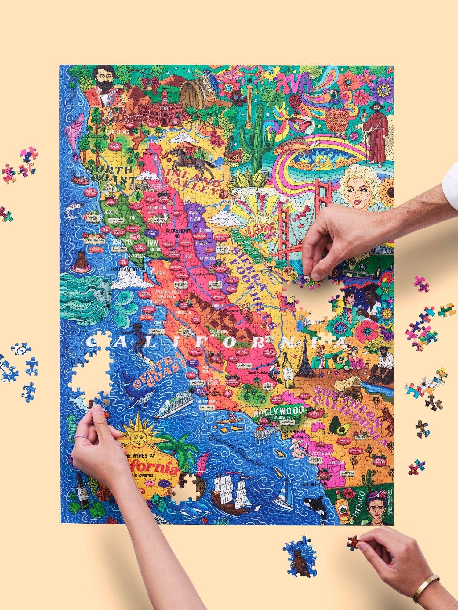 Water & Wines – wholesale Puzzle – Adult – Wine Puzzle - California5