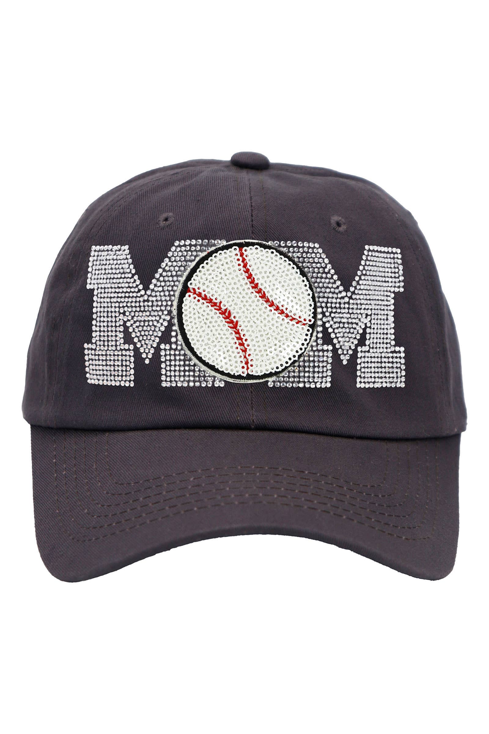Cap Zone - Wholesale Baseball Cap - Women's - Baseball Mom Bling Rhinestone Cotton Polo Cap3