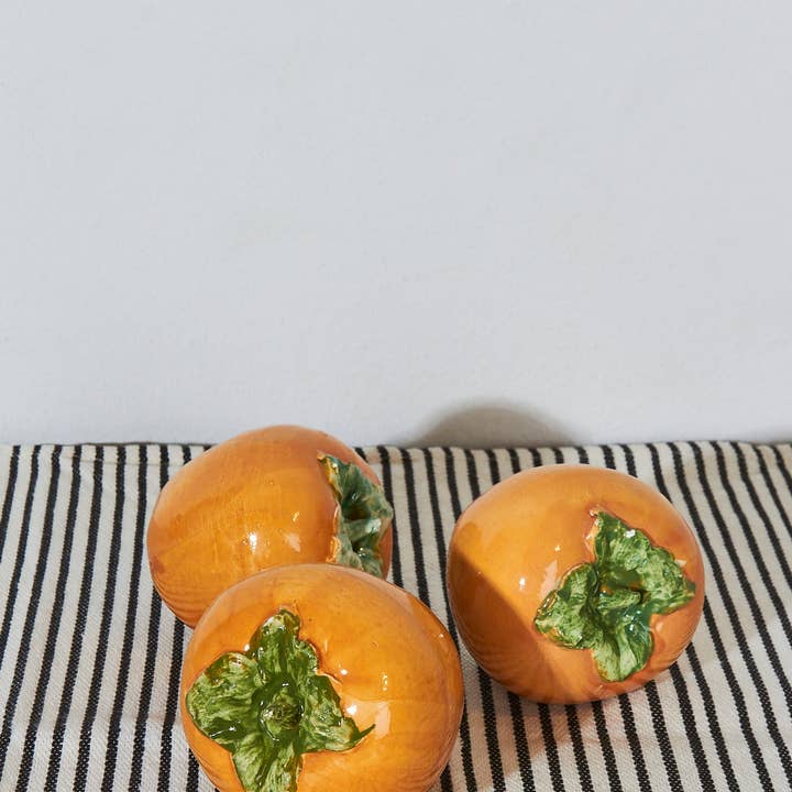 Eturel Madrid - Wholesale Decorative Tabletop Object - Glazed ceramic replica persimmon1