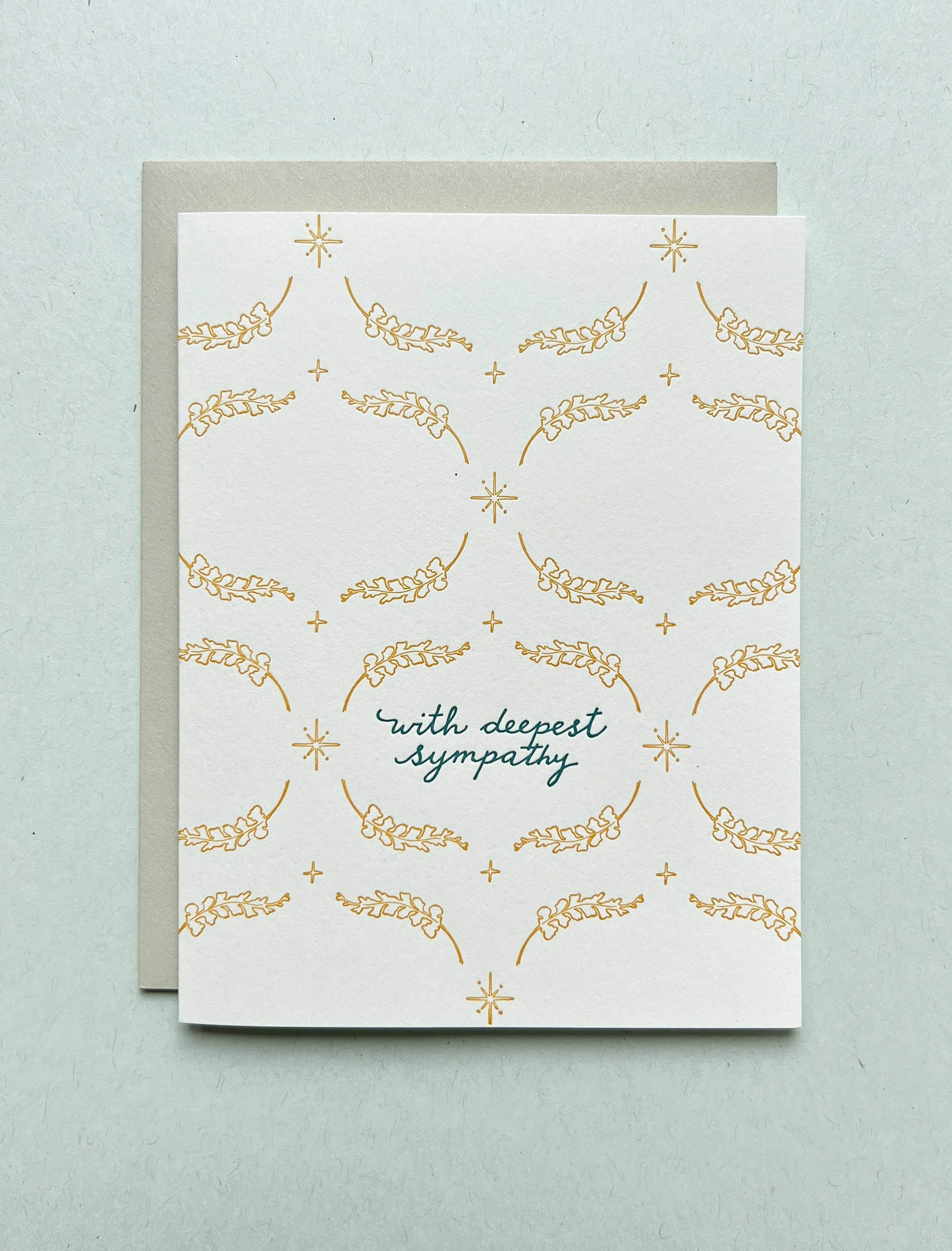 Blackbird Letterpress – Großhandel Beileidskarten – mit tiefster Beileidskarte A22