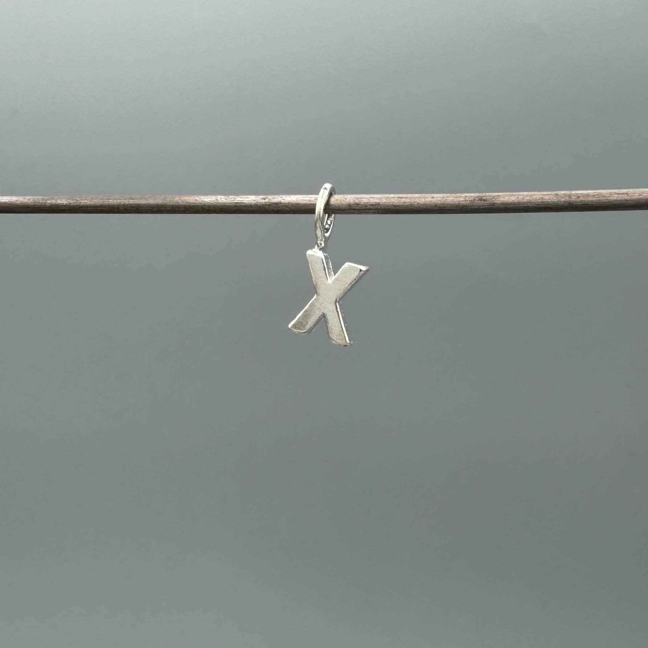 Something Silver - Wholesale Individual Charm/Pendant - Perfect Little Block Letter Initial Charm50