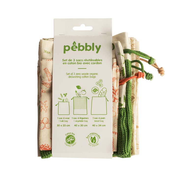 La Brigade de Buyer - Wholesale Grocery/Shopping Bag - Organic Cotton - The Farmer's Market 3Pc Set3