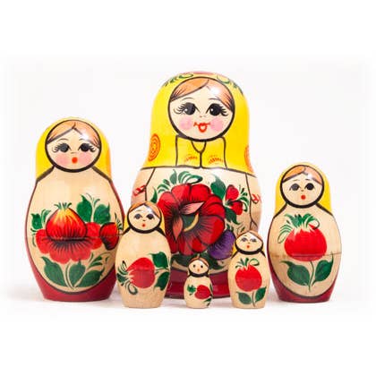 Nolinsk Poupée Fille Écharpe Jaune 6pc./4.5" pour la vente par Golden Cockerel