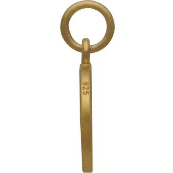 Plazko – Großhandel Individueller Charm/Anhänger – 24K vergoldetes Sterlingsilber 10mm Erdelement - 1 Stk.3