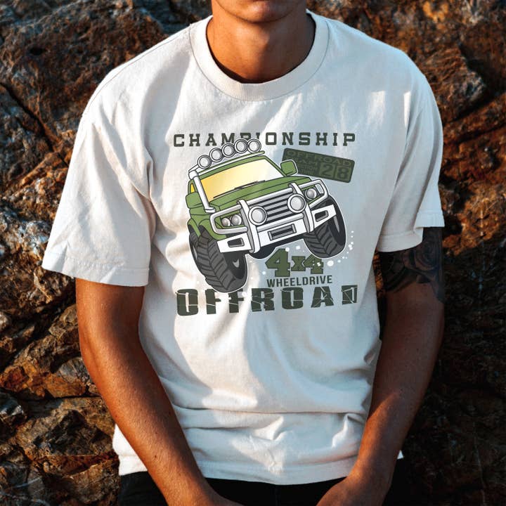 Racing-cars T-shirt Championship Offroad pour la vente par Emogifts