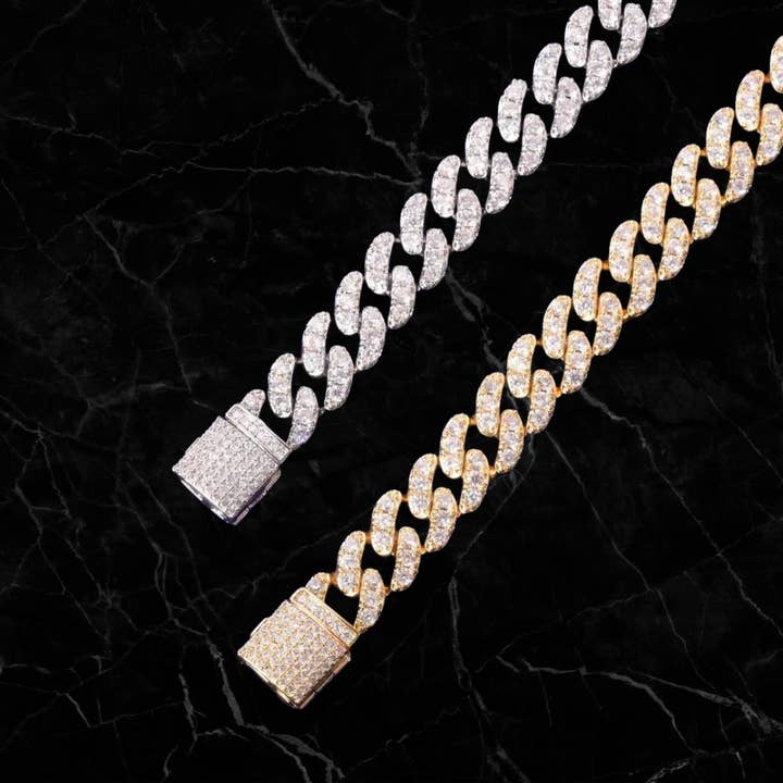 Drip Culture - Wholesale Link & Chain Necklace - 10mm 18k Gold Diamond Miami Cuban Link Chain