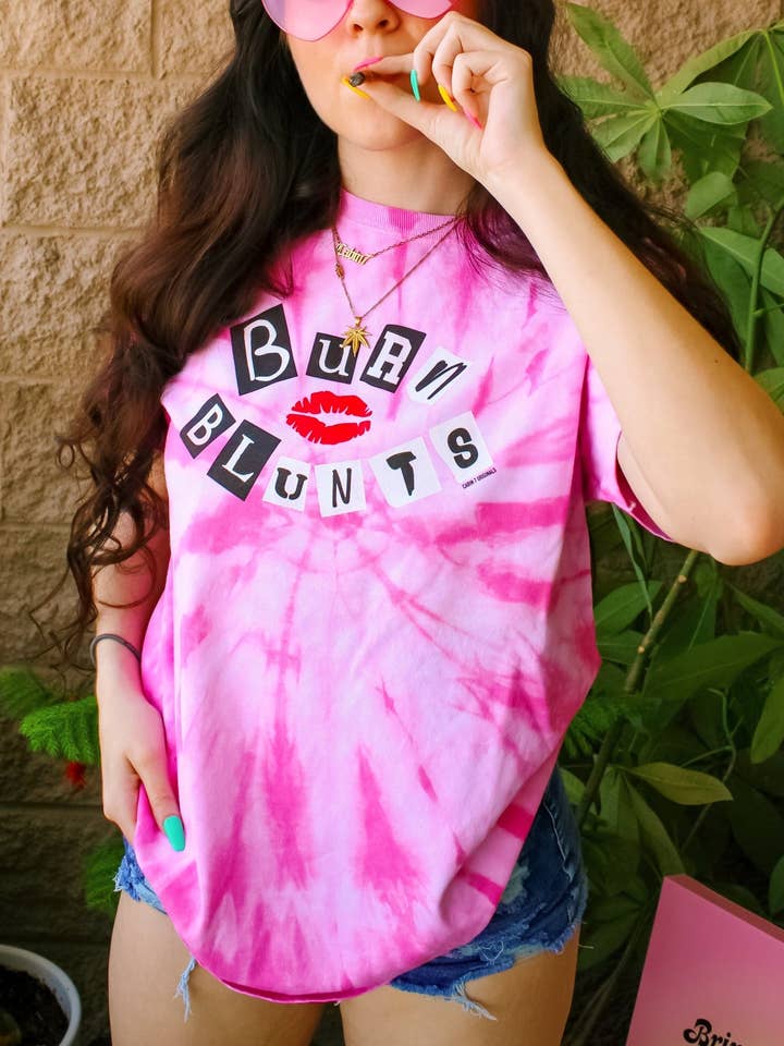 Cabin 7 Originals - Wholesale Screen Printed T-Shirt - Women's - Burn Blunts Tie Dye T-Shirt1