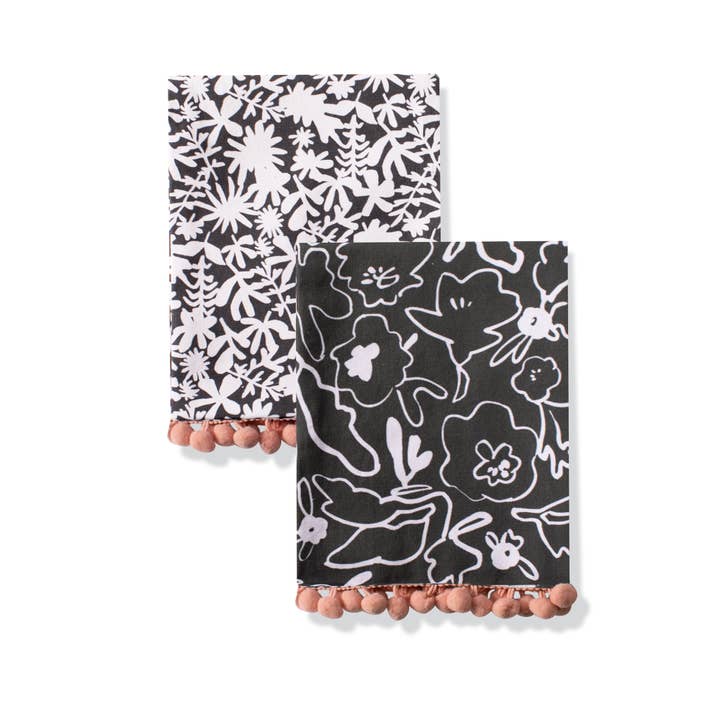 Tea Towel Sets -Messy Flower for wholesale by Fringe Studio