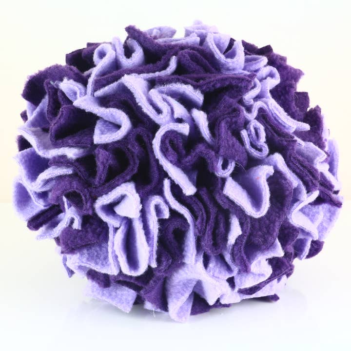Sniffleball in lilac and eggplant for wholesale by Pawcord by Franzi
