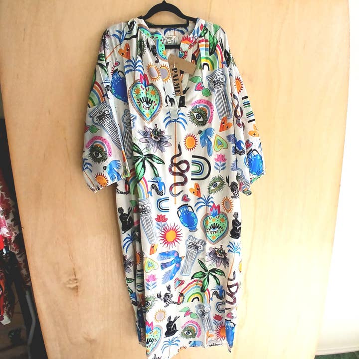 Lång ljus bomullsklänning 66954 (Kopia) för wholesale av Cinnamon Creations