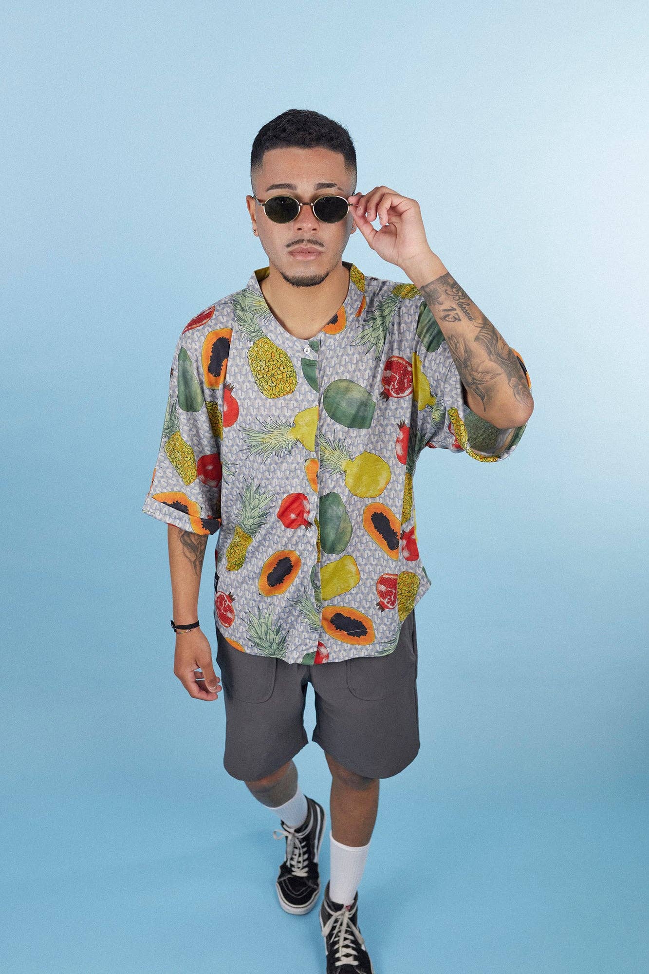 Iniqual – Camisa de botões - Homem por atacado – Camisa kimono caribenha0