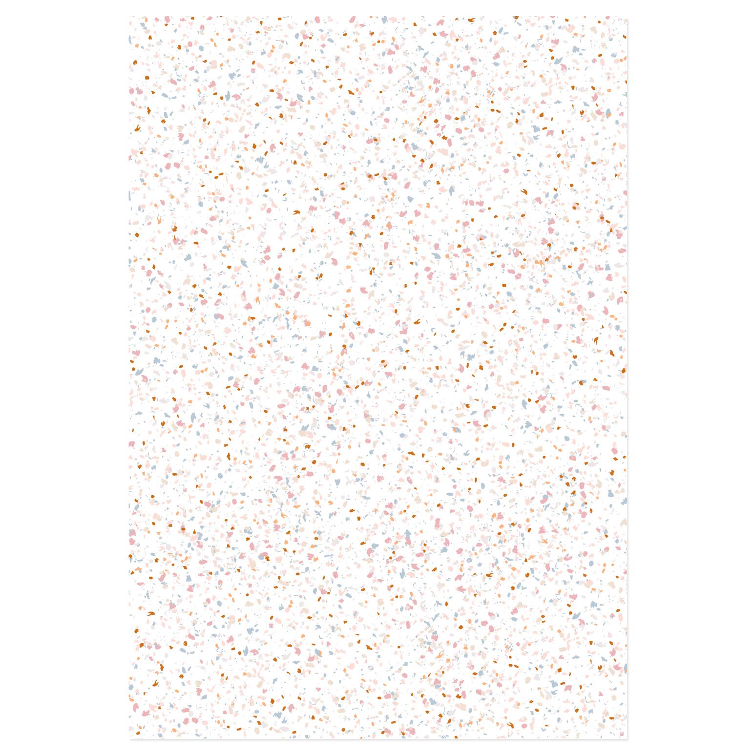 Missive – wholesale Flat wrap – Terrazzo Gift Wrap Sheets - White Multi1