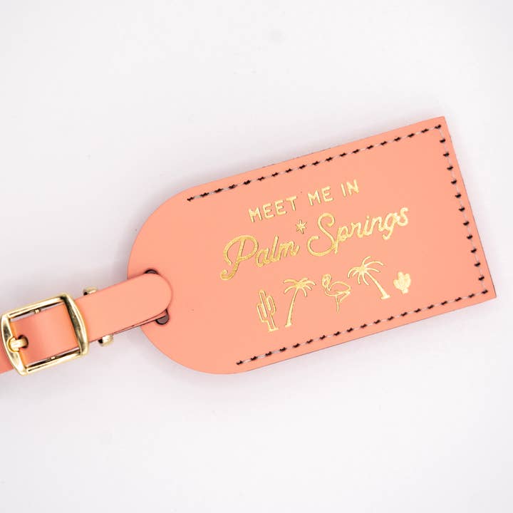 Letter + Leather – Großhandel Gepäckanhänger – Palm Springs Kofferanhänger als Hochzeitsgeschenk oder Reise-Souvenir