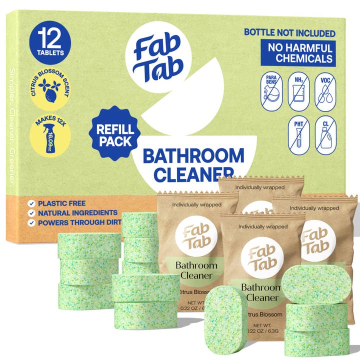 FabTab - Wholesale Multi-Surface Cleaner - Bathroom Cleaner Spray - Refill Packs5
