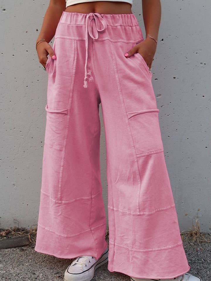 Pantalon large à poches plaquées pour la vente par Mccolin
