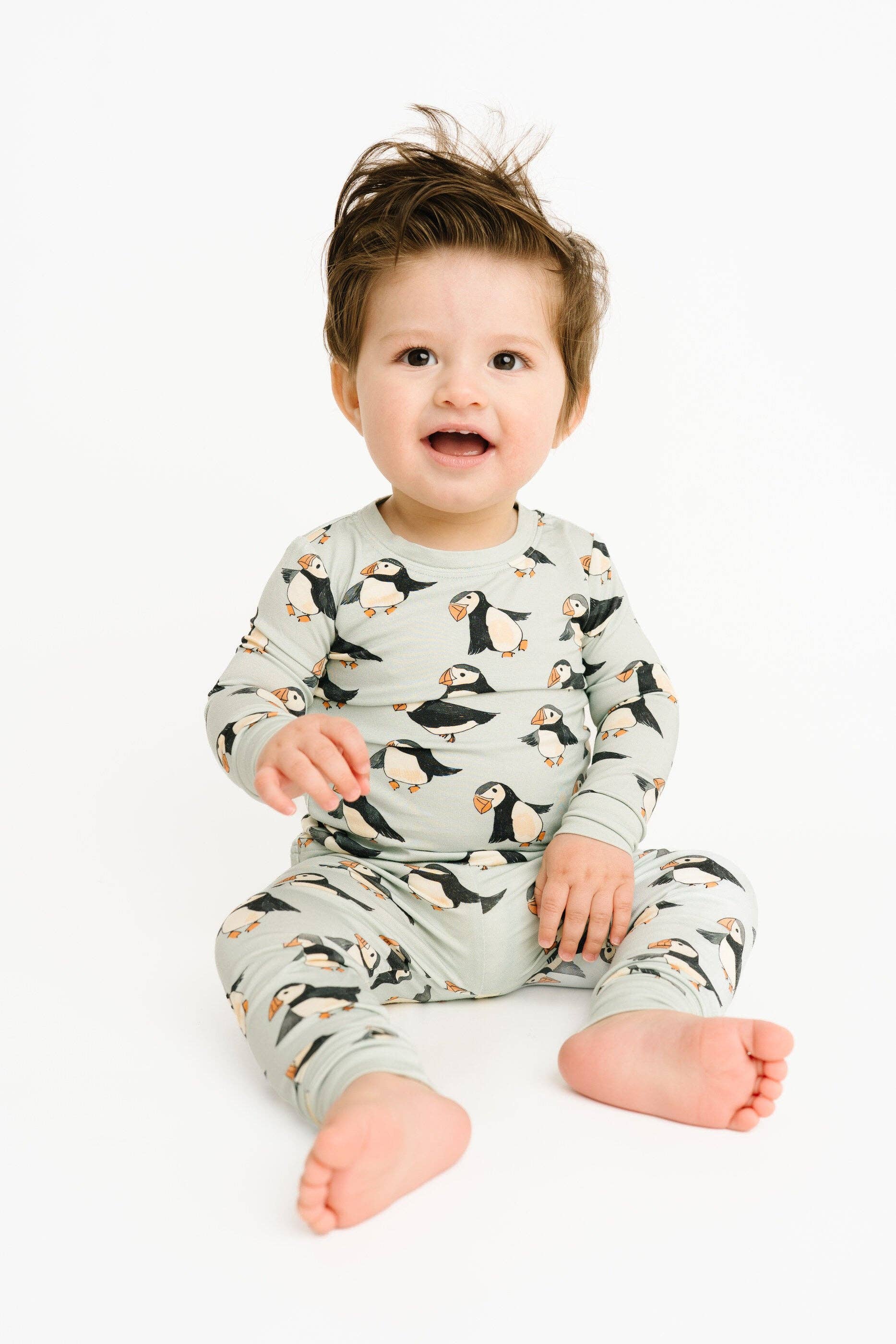 Little One Shop - Wholesale Sleepwear Set - Kids - Puffin Pals Bamboo Set3