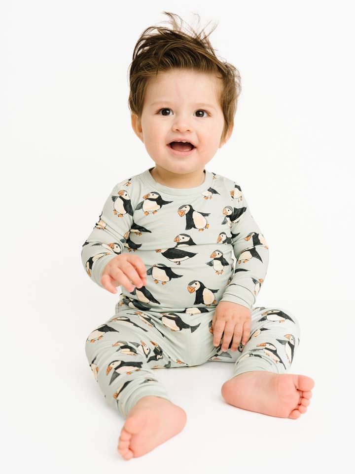 Little One Shop - Wholesale Sleepwear Set - Kids - Puffin Pals Bamboo Set3