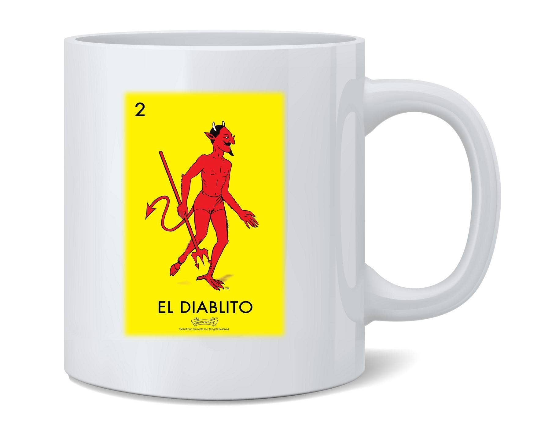 Gotham Gifts - Vente Tasse à café - Tasse à café El Diablito Devil Loteria Card Mexican Bingo 11 oz0