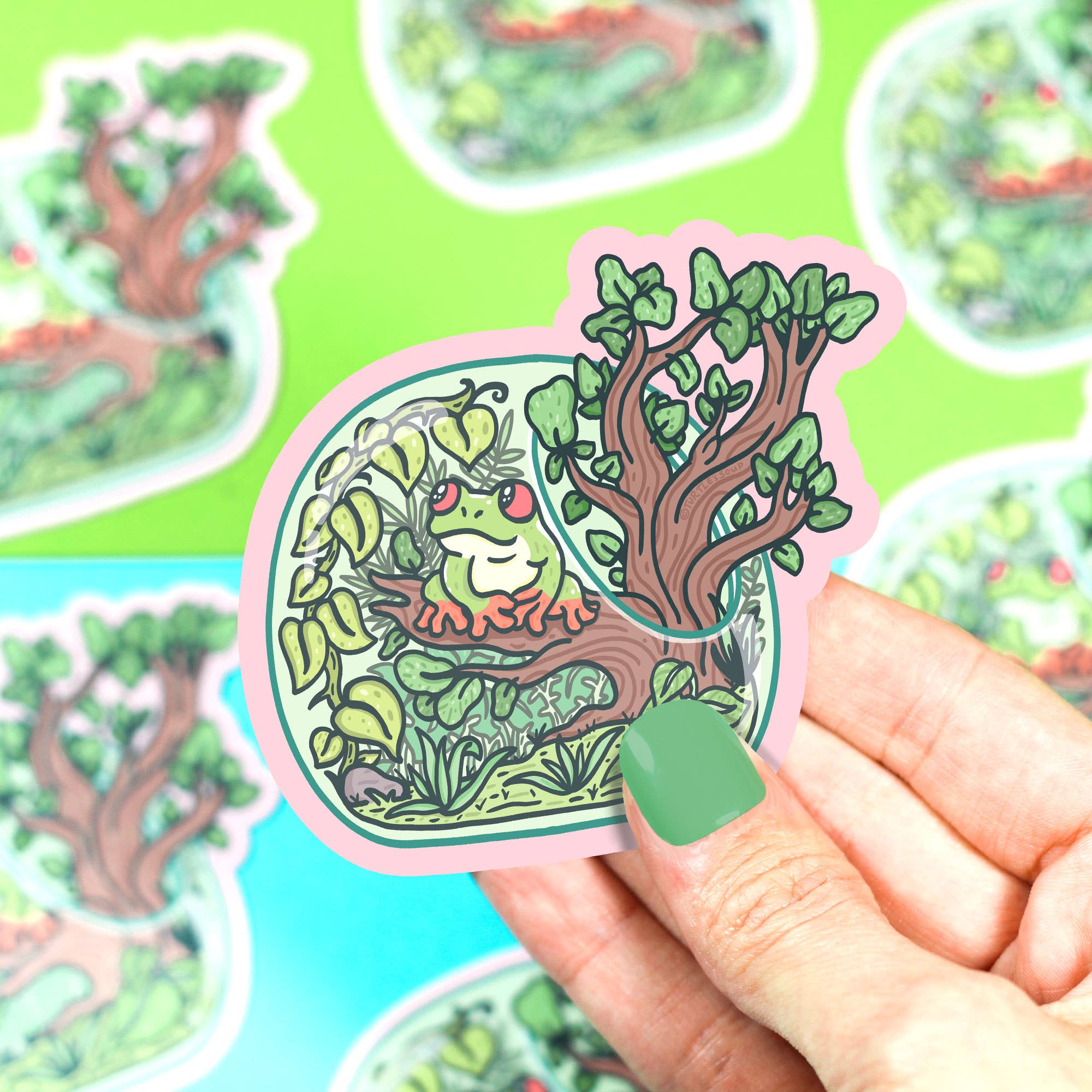 Turtle's Soup – Engroshandel Klistermærke – Tree Frog Terrarium Amfibie Pet Vinyl Sticker