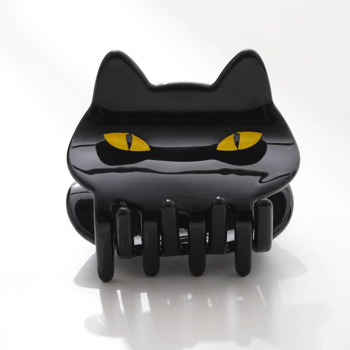 Adorro - Wholesale Hair Clip - Women's - Black Cat Face Claw Clip7