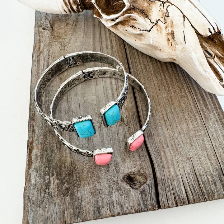 Boho Ranch Shop - Vente Bracelet manchette - Bracelet Jonc en Pierre de l'Ouest3