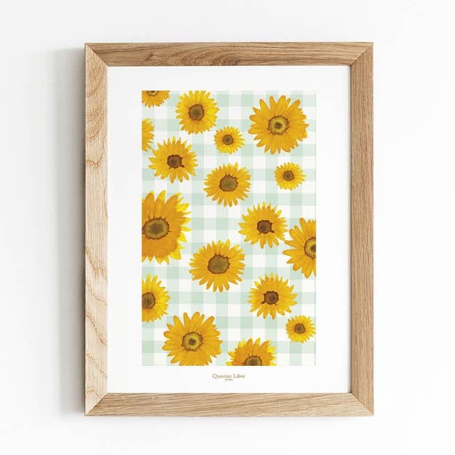 Cartaz A4 Girassóis Bairro Livre por atacado de Quartier Libre Papier