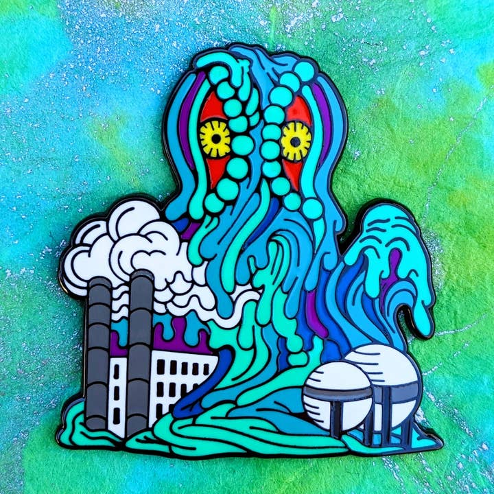 The Smog Monster Blue Lapel Pin Godzilla for wholesale by Negamidas