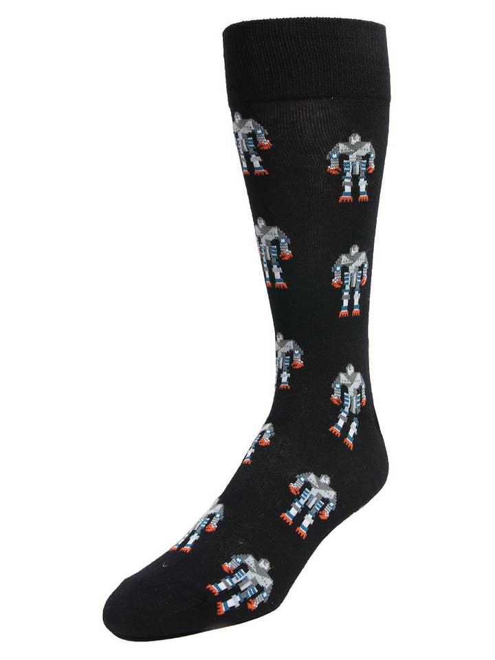 MeMoi Robot Overlords Cartoon Men's Socks for wholesale by Infinity Classics International Inc.
