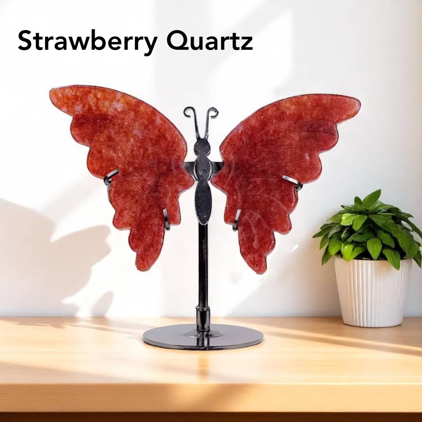 Crystolver (We Cover All Import Fees) – Großhandel Dekofigur – Elegante Schmetterlingsflügel aus Kristall mit Ständer3