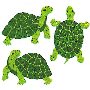 Jillson & Roberts - Wholesale Sticker - Turtles Stickers - Prismatic Bulk Roll