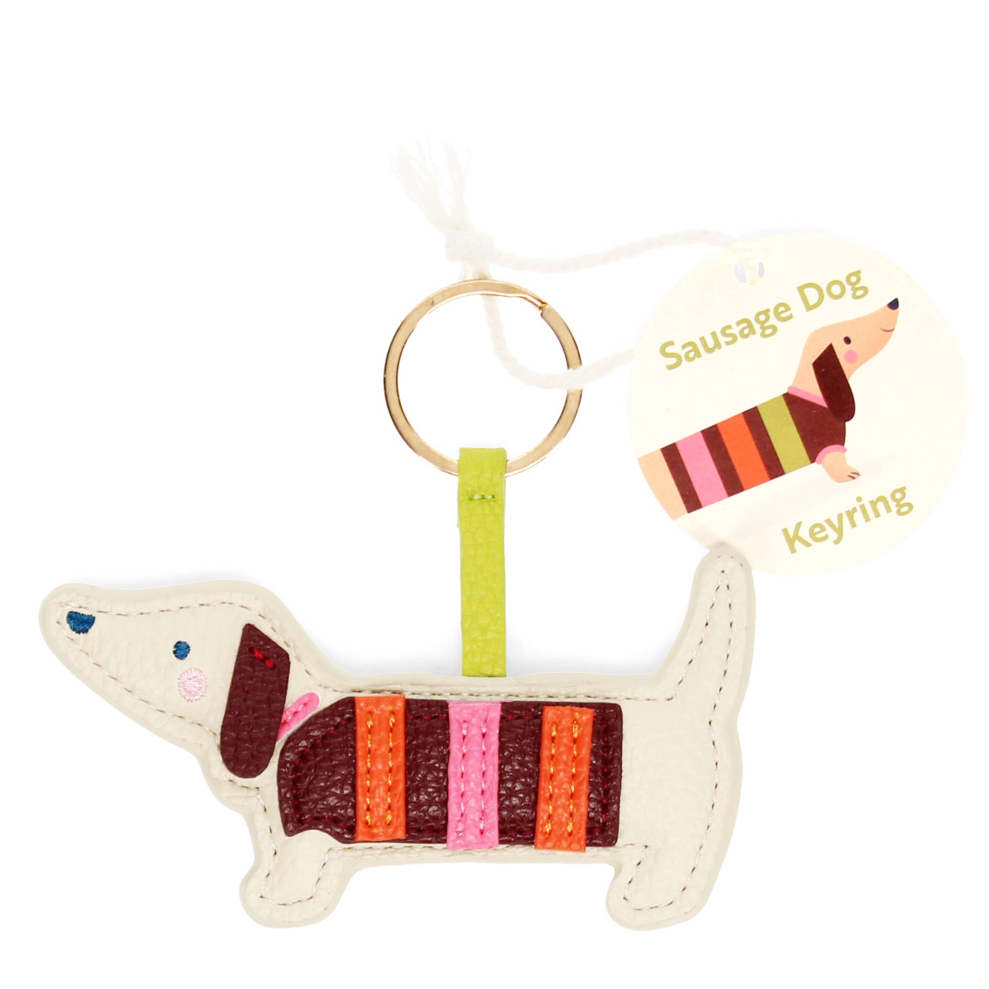 Rex B2B - UK – wholesale Keychain – Unisex – Faux leather keyring - Sausage Dog0