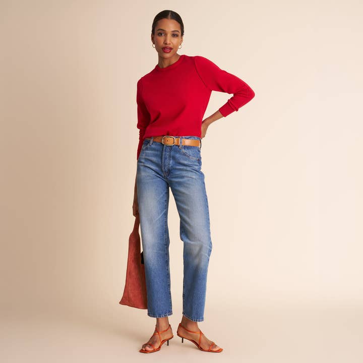 Pull Larissa Pointelle - Tricot coton‑soie 365 :: Ruban rouge pour la vente par M.M.LaFleur