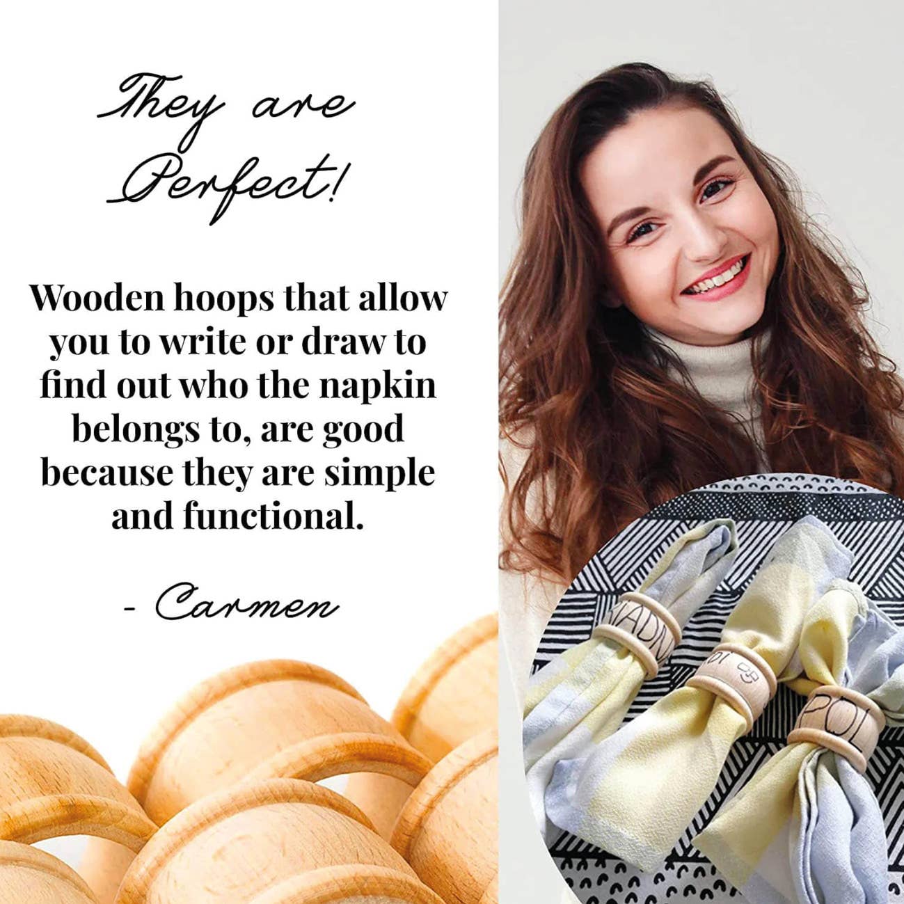 Tuuli GmbH - Wholesale Napkin Ring - Set of 6 Wooden Napkin Rings Table Decoration10