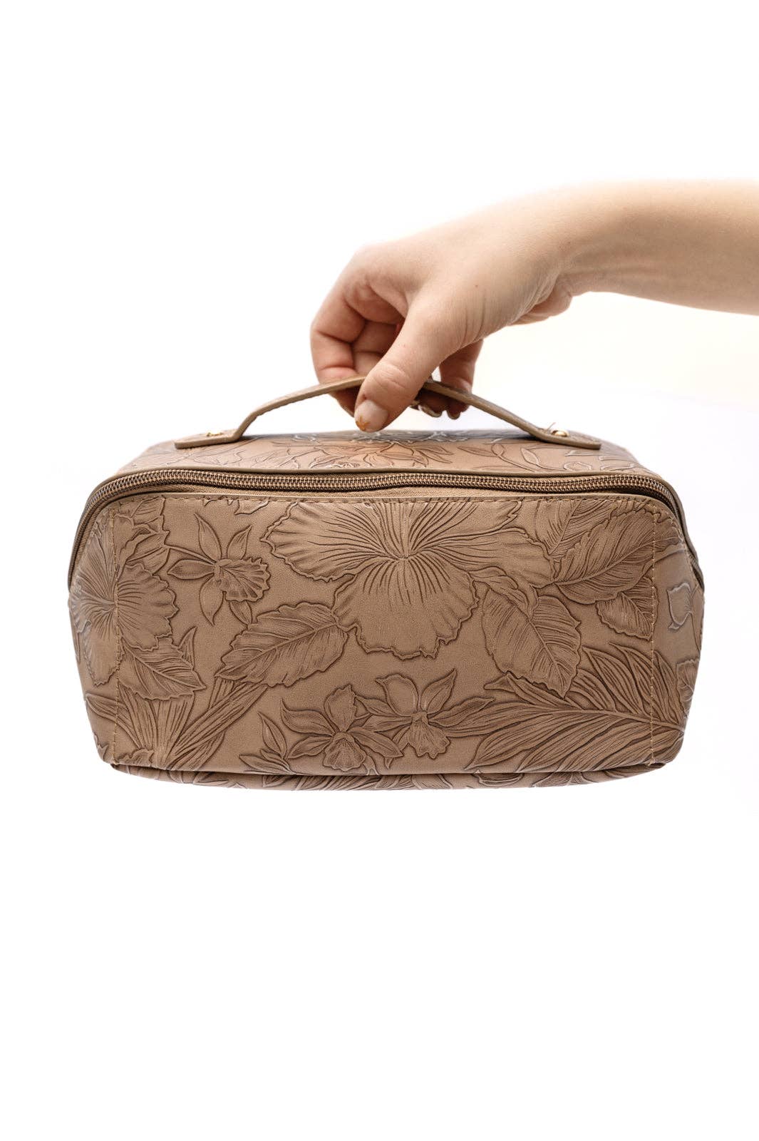 Bella Nova Style Co - Wholesale Makeup/Cosmetic Bag - Life In Luxury Large Capacity Cosmetic Bag in Cream