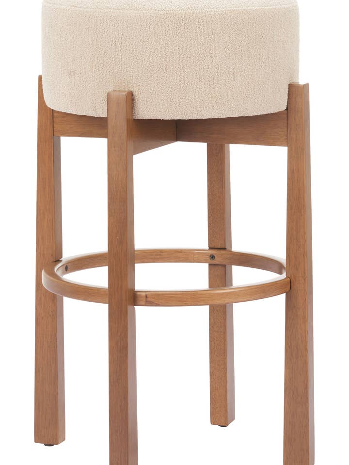 Nade Barstool Beige & Valnöt för wholesale av Zuo Modern
