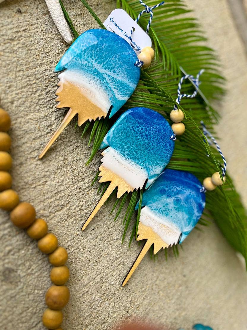 NMinnick Designs - Wholesale Ornament - Horseshoe Crab Ocean Resin Ornament5