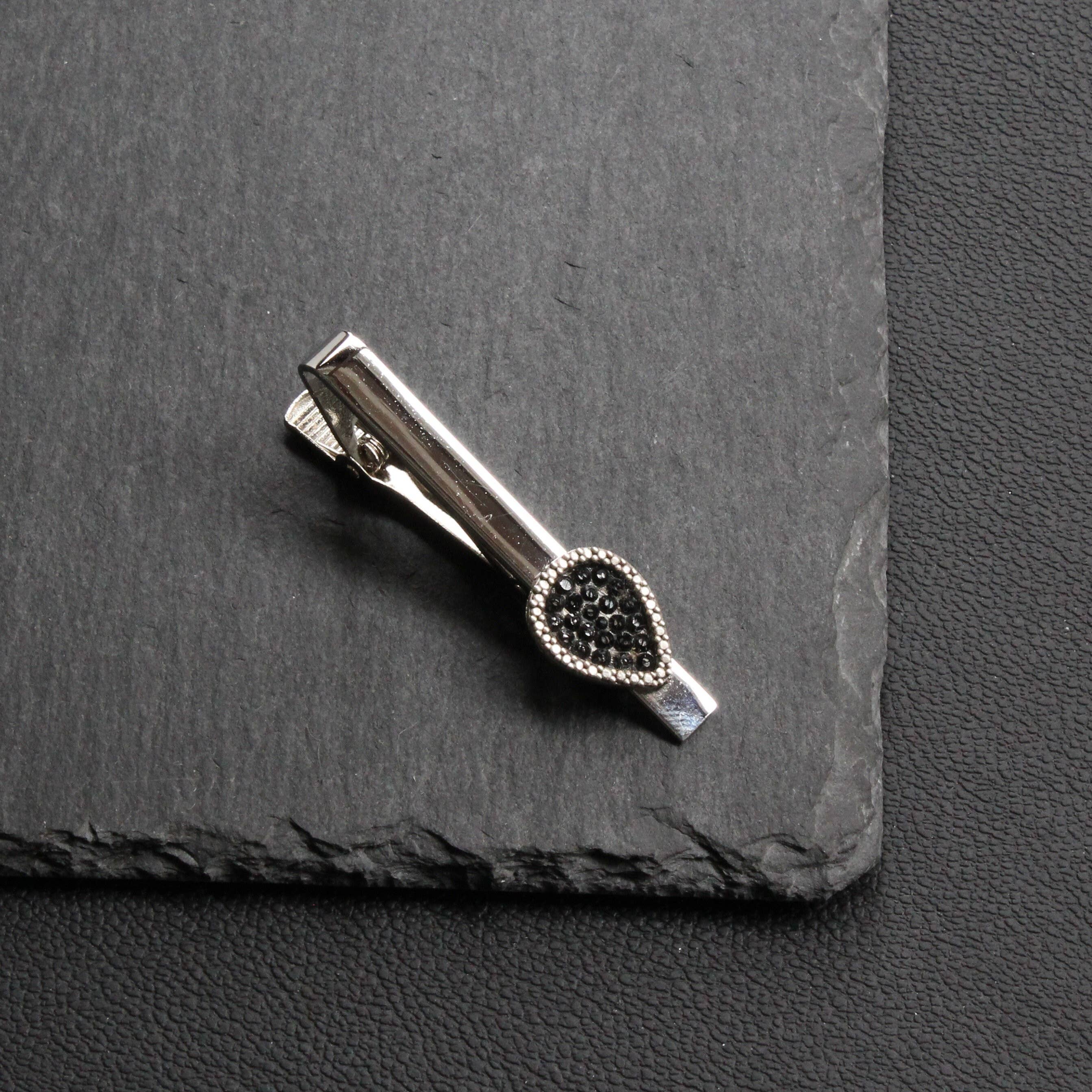 COOLMENCLUB – Engroshandel Slipsespænde - Herre – Slipsklips med slips, håndlavet slipsstang, slips til mænd, bryllup1