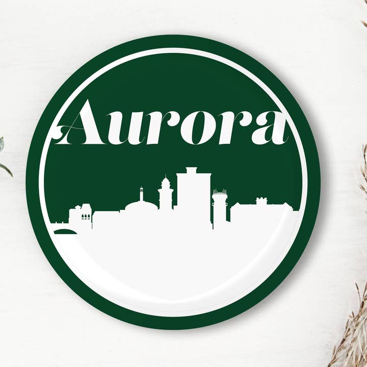 Aurora Colorado retro skyline dalbana | Flera färger för wholesale av Paperfinch Design