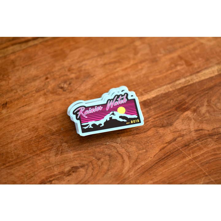 Neon Sunset Sticker for wholesale by Rainier Watch Supply Co