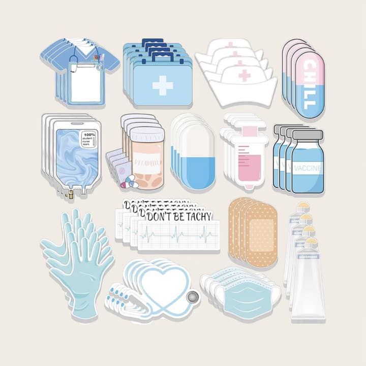 Bloc-notes adhésifs à thème médical pour la vente par Ella Blue