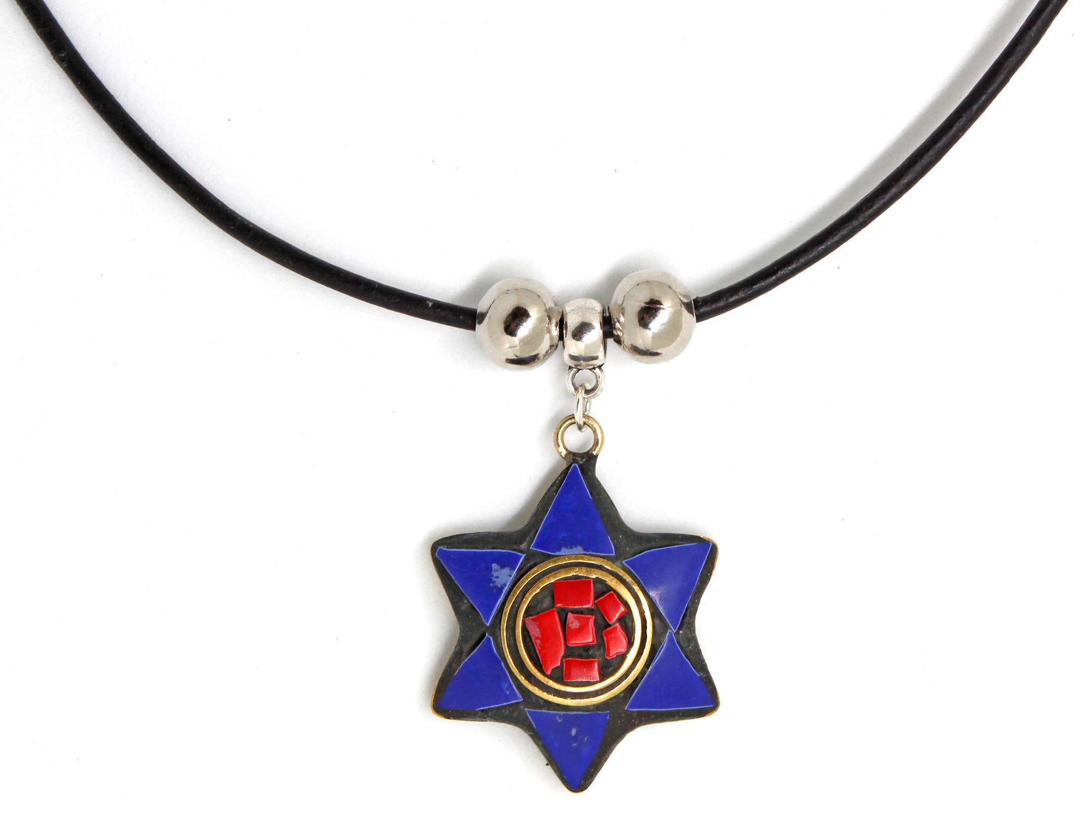 Sea Ranch Jewelry – wholesale Pendant/charm necklace – MT11D Judaica Star of David Nepal Brass Pendant Necklace Jewish2